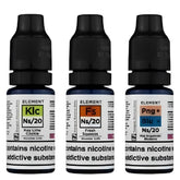 Pack of 10 Element 10ML Nic Salt