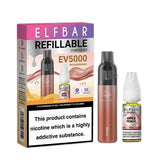 Elf Bar EV5000 Starter Kit & Elfliq Nic salts Disposable Vape Kit - Box of 5
