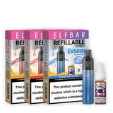 Elf Bar EV5000 Starter Kit & Elfliq Nic salts Disposable Vape Kit - Box of 5